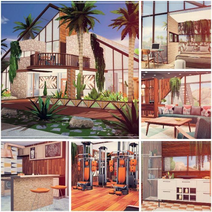 Gambar Cc Mods The Sims 4 Modern House Base Game - Mid-Century 3 dari akum ff undefined Tokopedia