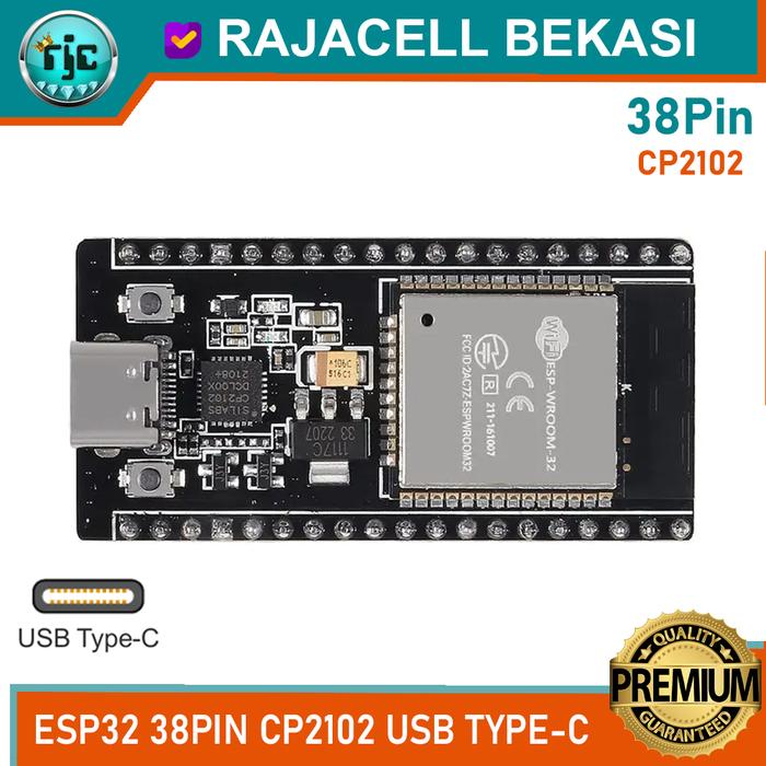 Gambar ESP-32 New Development Board USB Type-C ESP32 WROOM Wifi Bluetooth - 38Pin CP2102 dari Rajacell Bekasi undefined Tokopedia