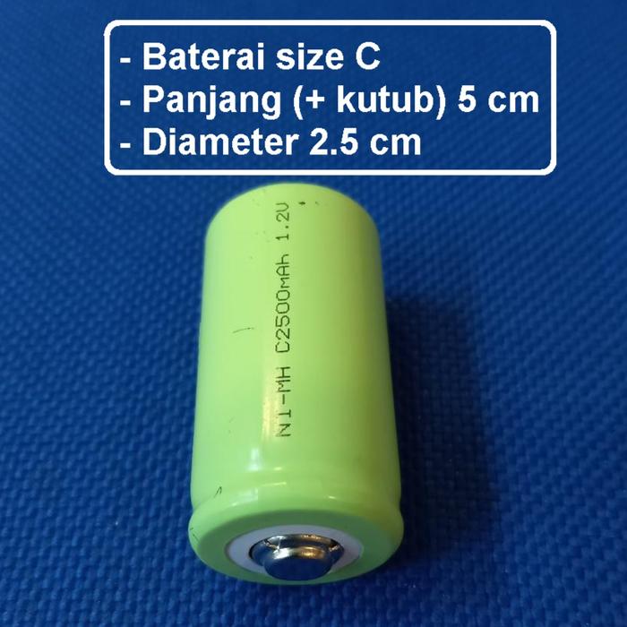Gambar Baterai Cas Tipe C dan Sub-C 1.2v - Charger Battery C or Sub C 1.2volt - Size C dari JJ Makmur Electronic undefined Tokopedia