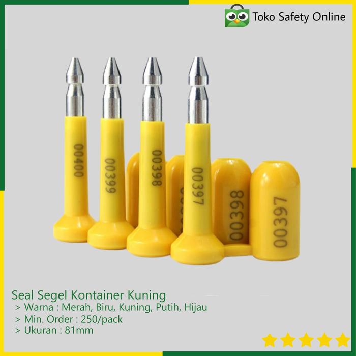 Gambar Segel Kontainer / Seal Segel Locis Kontainer / Seal Segel Kontainer - Kuning dari Toko Safety Online undefined Tokopedia