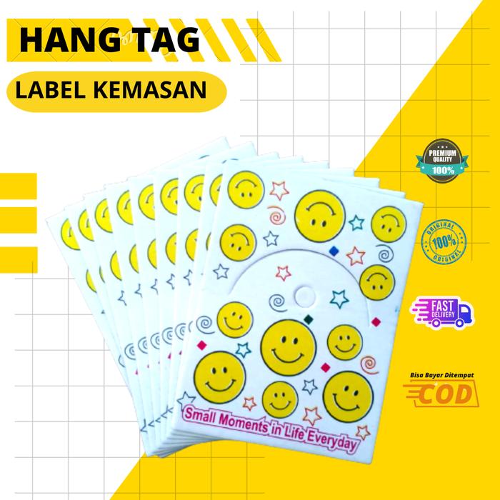 Gambar Set Plastik Kemasan Jedai Jumbo dan Hang Tag 10x15 Tebal 40 Micron - Smile Putih dari Azmi Packaging undefined Tokopedia