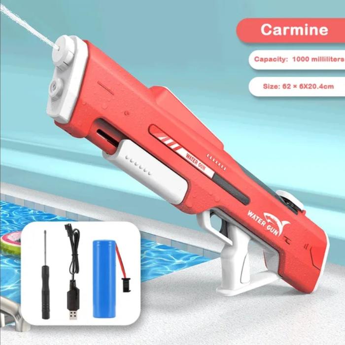 Gambar Adults Electric Water Gun Toy, 1000ML Powerful Automatic High Pressure - Merah dari easytechindonesia undefined Tokopedia
