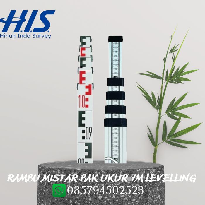 Nivo Rambu Jual RAMBU MISTAR BAK UKUR 7M LEVELLING / ALUMINIUM STAFF 7 M + Nivo ...