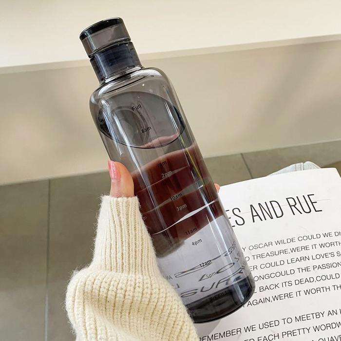 Gambar Botol Minum Aesthetic Water Bottle Termos Botol Bening Estetik Botol - HITAM , 500 ML dari FAMILIA MART undefined Tokopedia