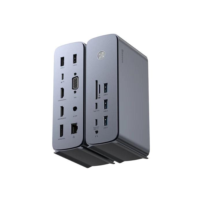 Gambar BASEUS 17 in 1 Quadruple Display Multifunctional HUB Docking Station - 17 in 1 dari Intelligent Device Living undefined Tokopedia