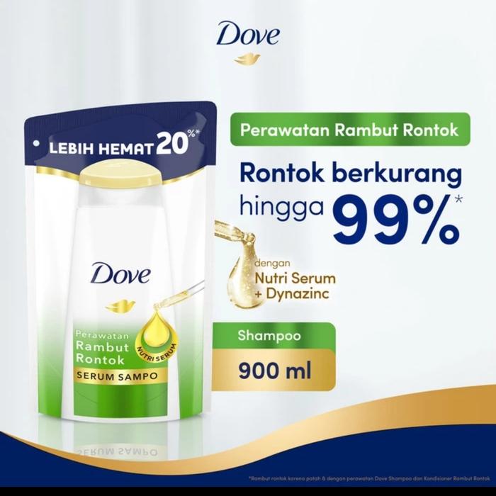 Gambar Dove Perawatan Rambut Rontok Serum Shampoo 900 ml - isi ulang 900ml dari Jaya Abadi 88888 undefined Tokopedia