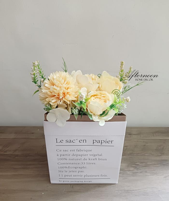 Gambar Vas Bunga Paper Bag Flower Vase Pot Le Sac En Papier Kraft - SET D dari PointZero Store undefined Tokopedia