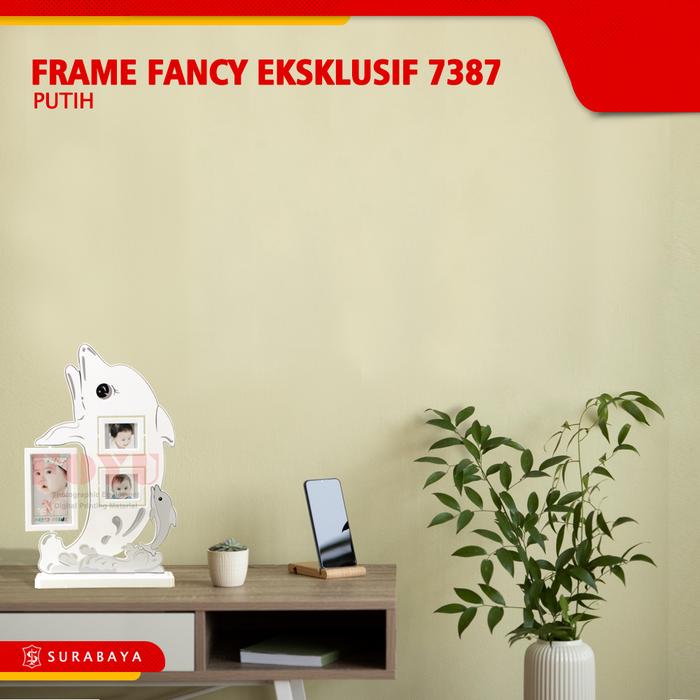 Gambar Pigura Bingkai Frame Foto Fancy Eksklusif Model Ikan Lumba-lumba 7387 - Putih dari Foyu Photo undefined Tokopedia