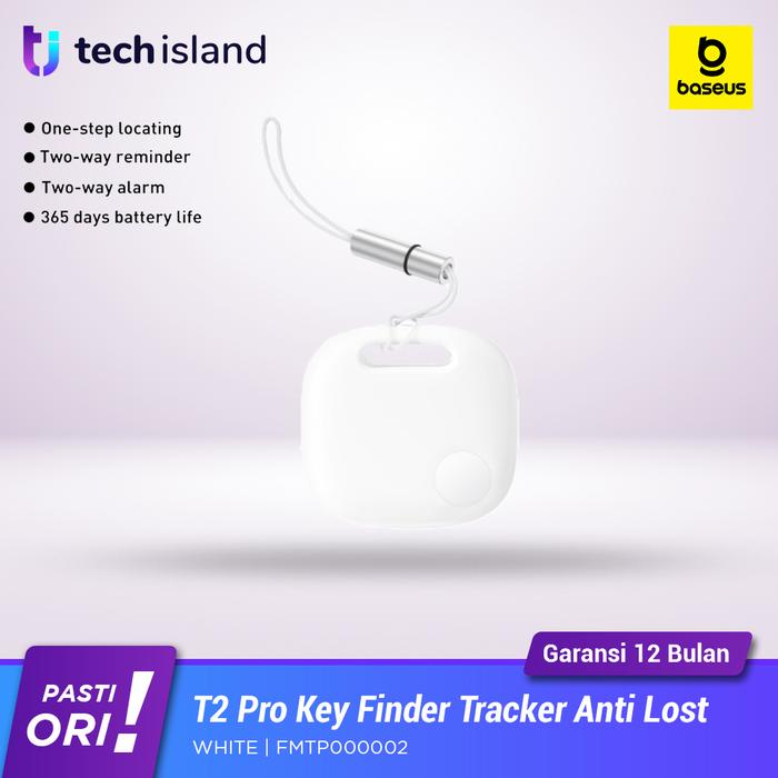 Gambar Baseus T2 Pro Key Finder Smart Tracking Anti Maling Wireless GPS - White dari Tech Island undefined Tokopedia