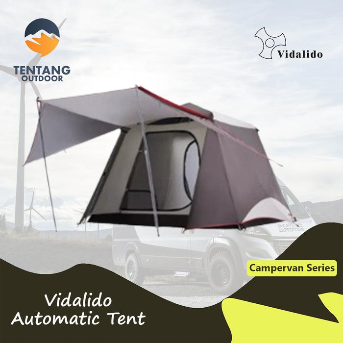Gambar Tenda Otomatis VIDALIDO 3-4P Automatic Carbin Tent Camping Outdoor - Carbin Coklat dari TentangOutdoor undefined Tokopedia
