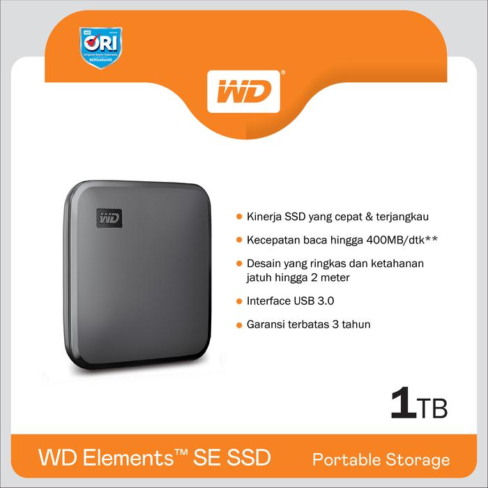 Gambar SSD WD Element Elements SE 480GB 1TB 2TB - Portable Eksternal SSD - 1 tb dari Trinity Plaza undefined Tokopedia