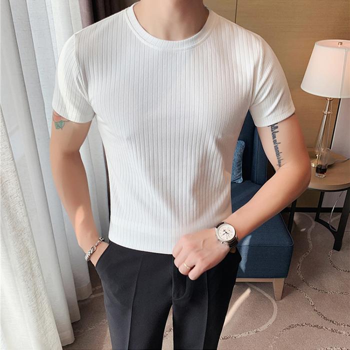 Gambar Kaos Putih Pria Polos Slim Fit Lengan Pendek Uniqlo Premium - Putih, M dari Naugat undefined Tokopedia