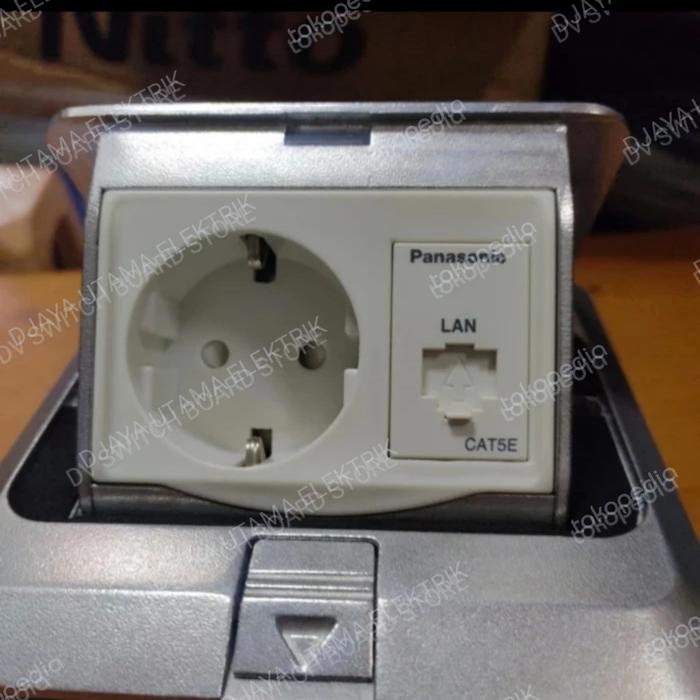 Gambar Stop Kontak Lantai + Modul Data Cat.5E DU5915JTK-1 Panasonic dari Djaya Utama Elektrik undefined Tokopedia