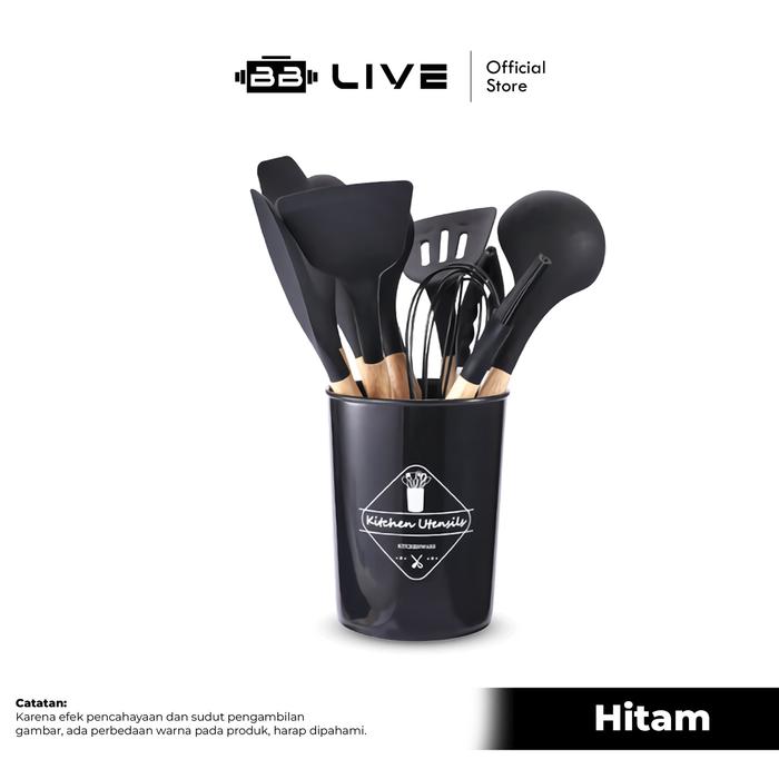 Gambar BBLIVE Set Spatula Silicone 11 In 1 Import 100% Authentic - Hitam dari BBLIVE_SHOP undefined Tokopedia