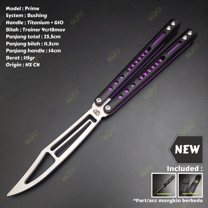 Gambar Balisong Butterfly Knife Prime - Black dari BaliFly undefined Tokopedia