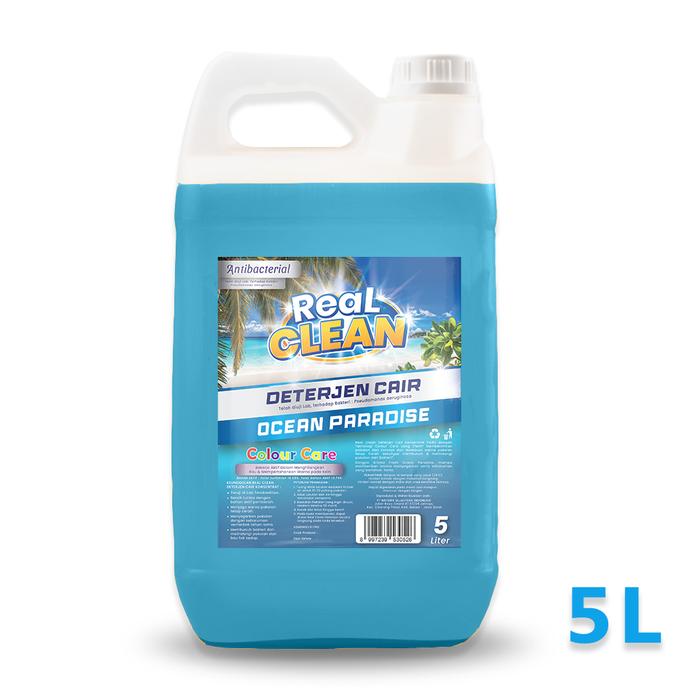 Gambar Real Clean Deterjen Cair Antibacterial 5 L - Detergen Laundry Jerigen - OCEAN PARADISE dari Real Clean Indonesia undefined Tokopedia