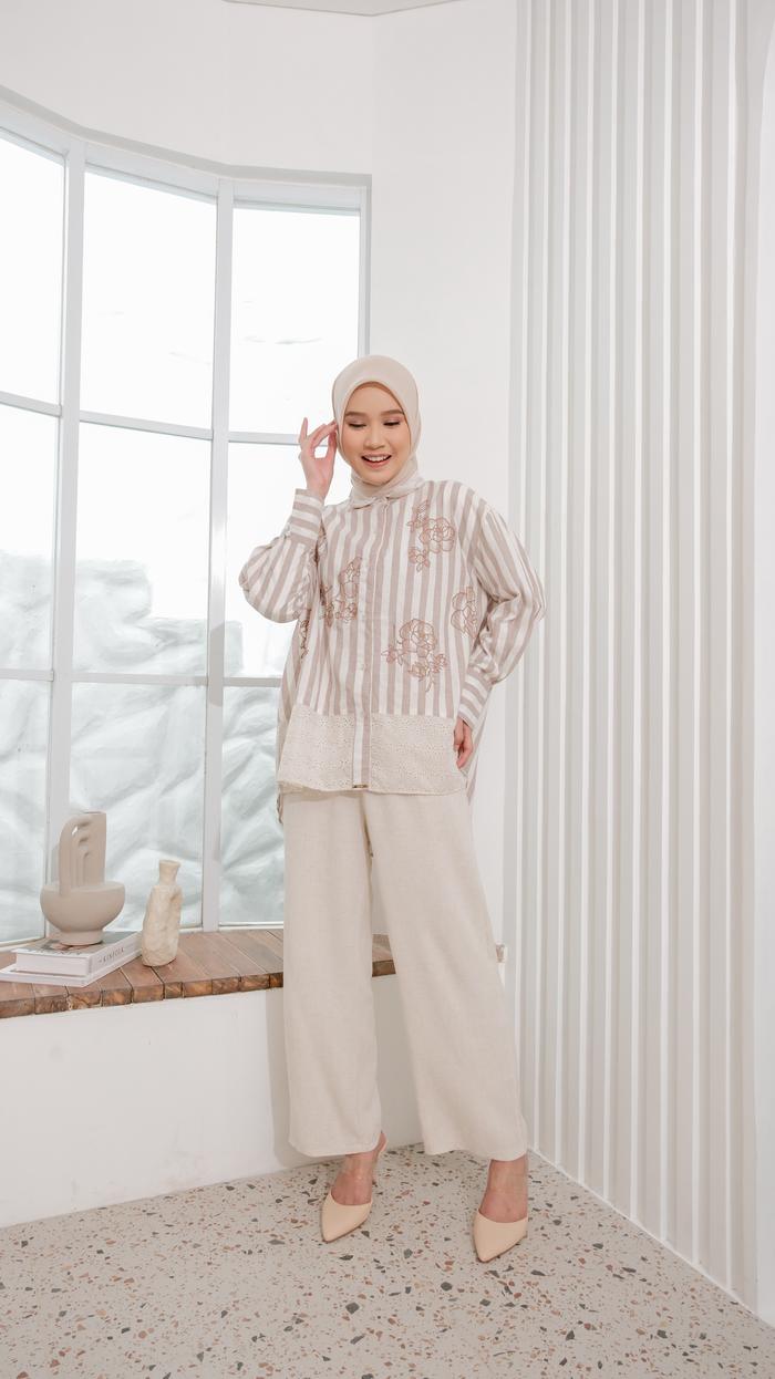 Gambar Muda Offcial Moana Shirt - Brown, Free Size dari Muda Official undefined Tokopedia