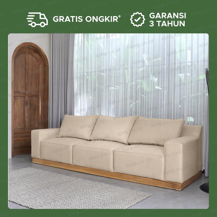 Gambar AJEG.CO.ID - Sofa 3 Seater Minimalis Shizu - IVORY dari ajeg.co.id undefined Tokopedia