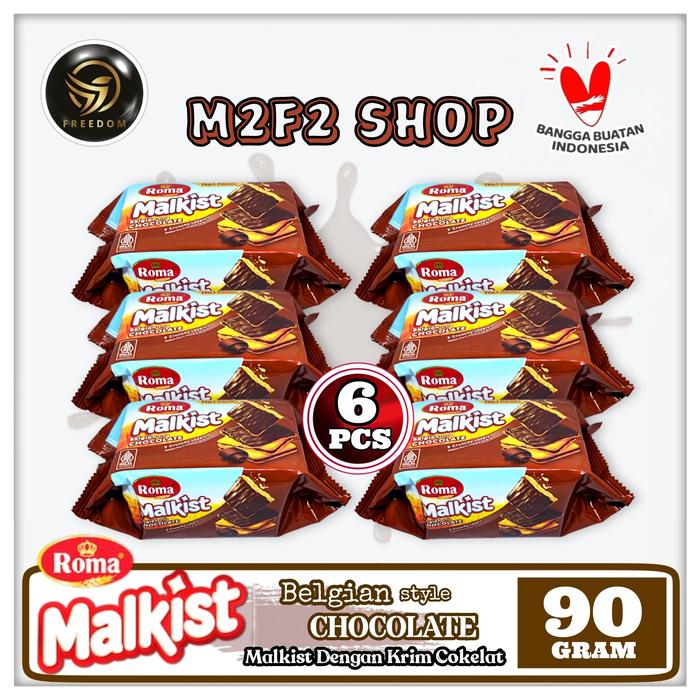 Gambar Roma Biskuit Malkist Belgian Chocolate | Krim Cokelat - 90 gr (6 Pcs) dari M2F2 Shop - Paseban undefined Tokopedia