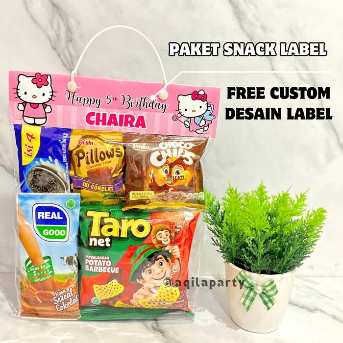 Gambar Snack paket ulang tahun anak murah/Bingkisan ultah/hampers ulang tahun dari Aqilaparty undefined Tokopedia