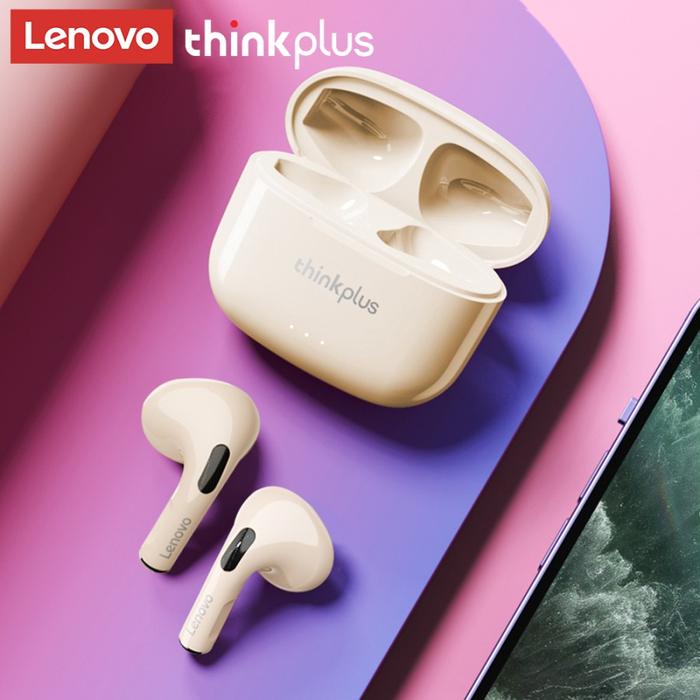 Gambar THINKPLUS LENOVO TWS BLUETOOTH LOW LATENCY EARPHONE BT5.3 LP40 PLUS - Beige dari ChristCollections7 undefined Tokopedia
