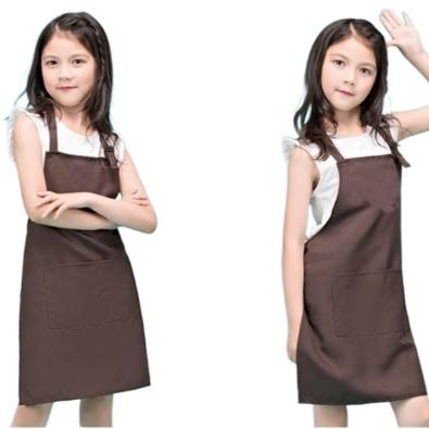 Gambar apron anak polos termurah - Coklat Tua dari Morez Collection undefined Tokopedia