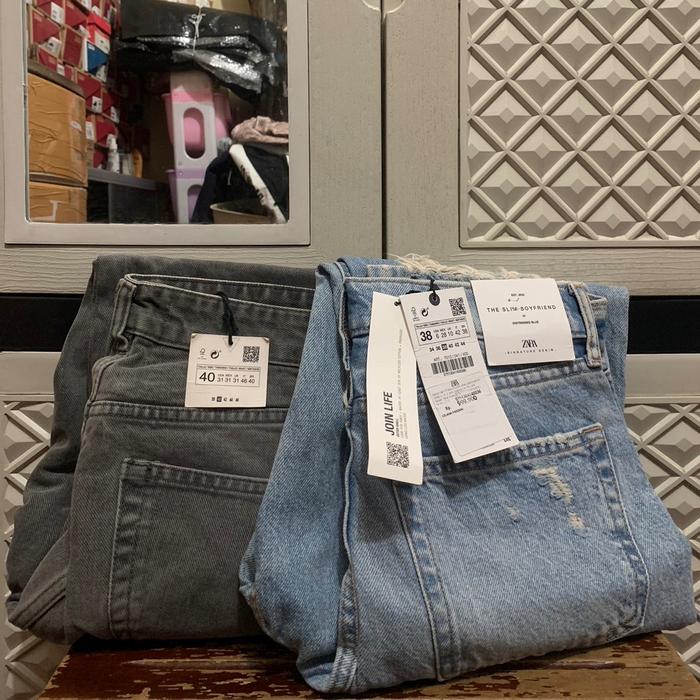 Mens Jeans Zara Jeans Join Life RIPPED SKINNY FIT JEANS Light Blue