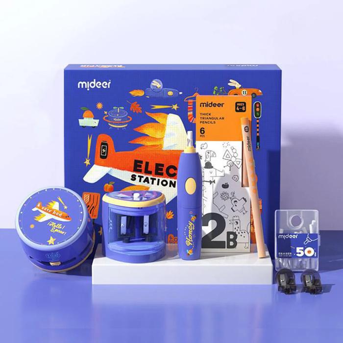 Gambar Mideer Electric Stationery Set - Set Alat Tulis Elektrik Anak - Blue dari Mothercare Indonesia undefined Tokopedia