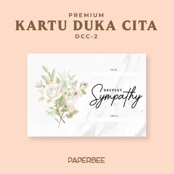 Gambar Kartu Ucapan Turut Berduka Cita / Duka / untuk Karangan Bunga - dcc-2, s dari paperbee undefined Tokopedia