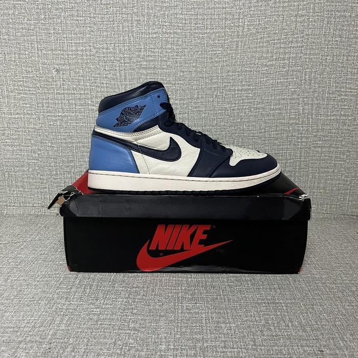 Size 10 Air Jordan High Obsidian Unc 100 Authentic Guarante Sneaker