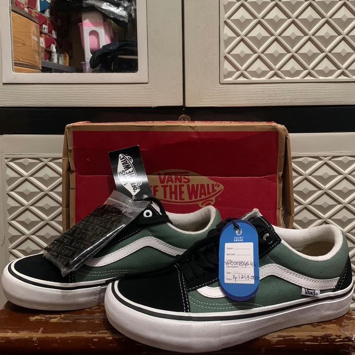 ORIGINAL OLD SKOOL PRO VANS SKATE BLACK DUCK GREEN di  Kitabernegosiasi Tokopedia