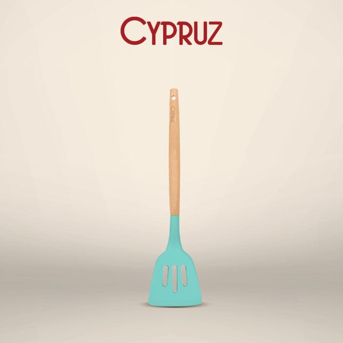 Gambar Spatula Silikon Tahan Panas Food Grade Cypruz Turner Lubang Silicone - Hijau dari Homesupermart_NEW undefined Tokopedia