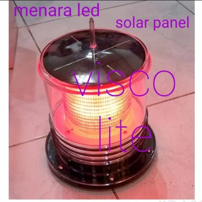 Gambar menara led solar merah.putih.kuning - tower sutet led surya kedip - Merah dari visco lite undefined Tokopedia