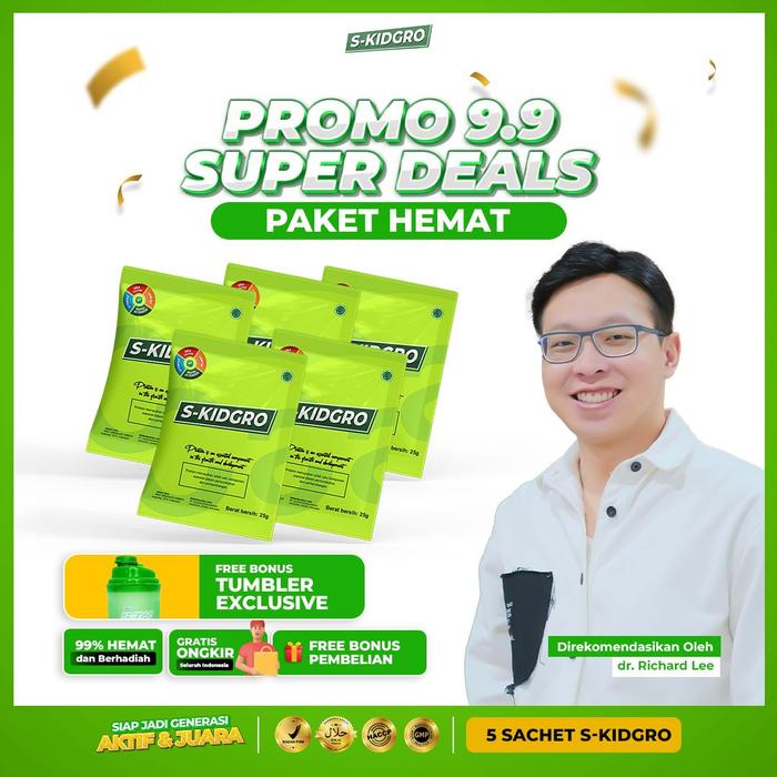 Gambar S-KID GROW PENINGGI TUBUH ANAK SEHAT ASLI ORIGININAL TERMURAH - 5 SACHET dari Healthy Supplement Origin Store undefined Tokopedia