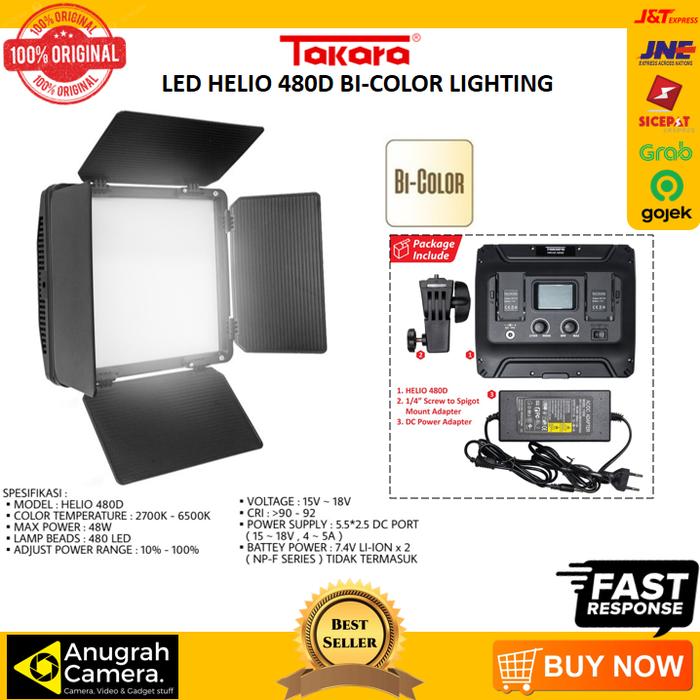 Gambar Takara HELIO 480d Bi-Color LED Lighting Studio Video Light 48w - LED ONLY dari Anugrah Camera undefined Tokopedia