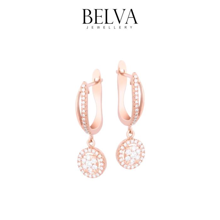Gambar Anting Berlian Gantung - Belva Jewellery - BAERBW02485 - Rose Gold dari Belva Jewellery Online undefined Tokopedia