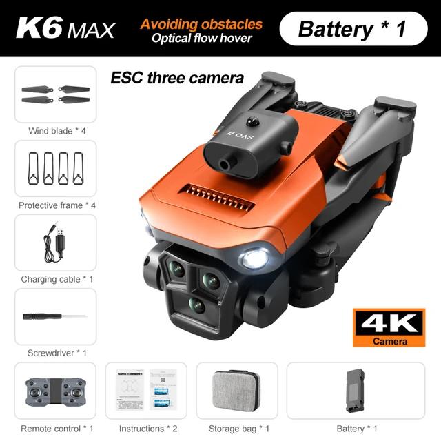 Gambar Drone kamera K6 max Fpv Drone Anti tabrak murah optical flow - Orange 1Batt dari Brother_hood undefined Tokopedia