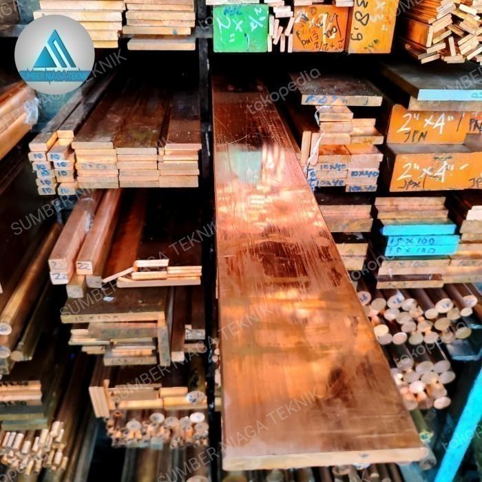 Gambar Plat strip tembaga 10 mm x 50 mm x 4000 mm / busbar tembaga murni dari SUMBER NIAGA TEKNIK undefined Tokopedia