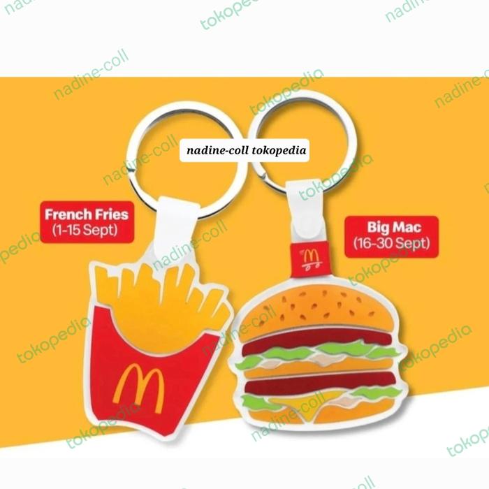 Fries Burger Keyring Creative Simulation Food Keychain Lovely