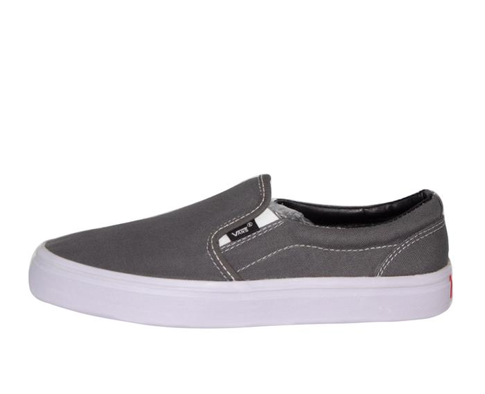 Gambar Sepatu Vans Slip On Slop Pria Wanita Abu Polos Kanvas Tanpa Tali - Abu-abu, 36 dari Raigar Store undefined Tokopedia