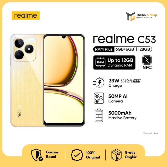 Gambar REALME C53 6GB/128GB - Champion Gold dari Trend Store Manado undefined Tokopedia