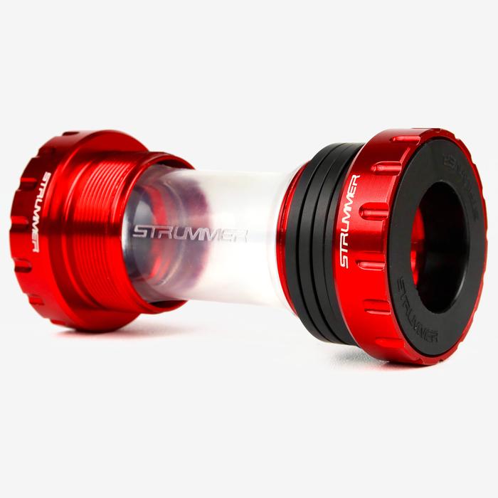 BB Bottom Bracket Strummer BSA 24 MTB/Road Bearing Steel/Ceramic (Box)  Red Ceramic