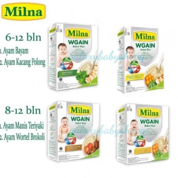 Gambar //BEST\\ Milna Bubur W Gain 6-12bln/8-12bln 120gr ,, dari patra0304 undefined Tokopedia