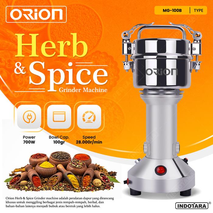 Gambar Mesin Giling Bumbu Rempah/ Penepung/ Orion Spice Herb Grinder - MG-100B dari PT. Indotara Persada undefined Tokopedia