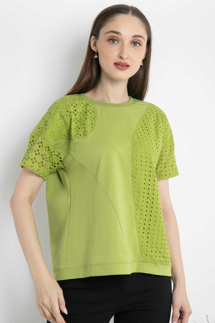 Gambar *Ready Stok* SISTER'S - Atasan Kaos Kombi Katun S7404 (JS) - Hijau, M dari Sisters Fashion Group undefined Tokopedia