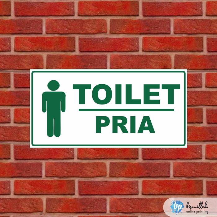 Gambar Akrilik   TOILET  lengkap - Toilet Pria, Tambah Logo  dari bismillah printing undefined Tokopedia