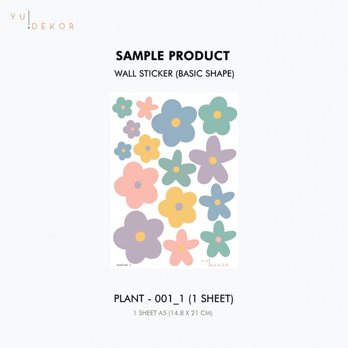 Gambar [SAMPLE WALL STICKER] Wall Decals Sticker/MOTIF PLANT001-004 - PLANT-001_1 dari Yudekor undefined Tokopedia