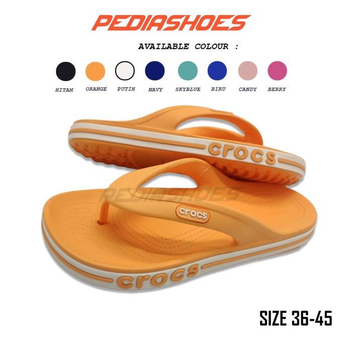 Jual New Sendal Jepit Pria Dan Wanita Crocs Bayaband Flip Original
