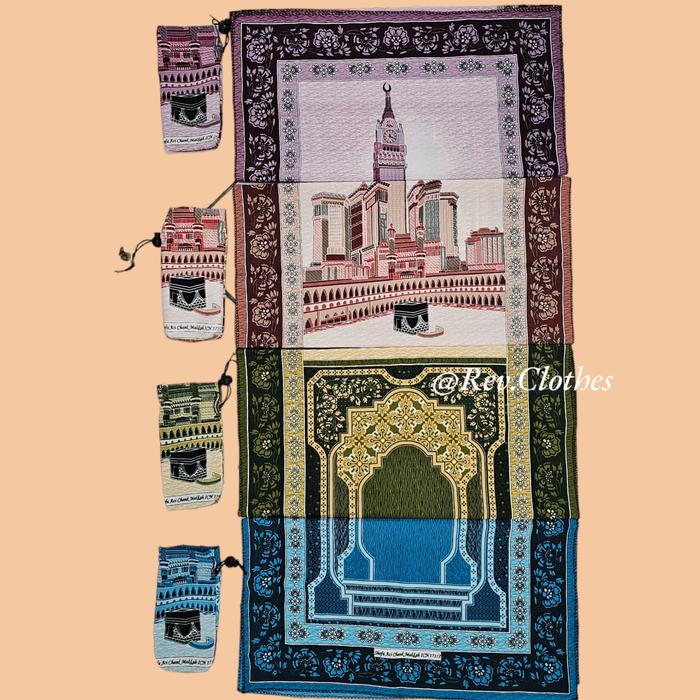 Gambar Sajadah Travelling Model Motif Kerang dan Masjid Bahan Satin Lembut Halus Dengan Tas Kecil Haji Turki Muslim Umroh dg kesan Bordir Hitam - Mesjid, Serut dari Rev muslim store undefined Tokopedia