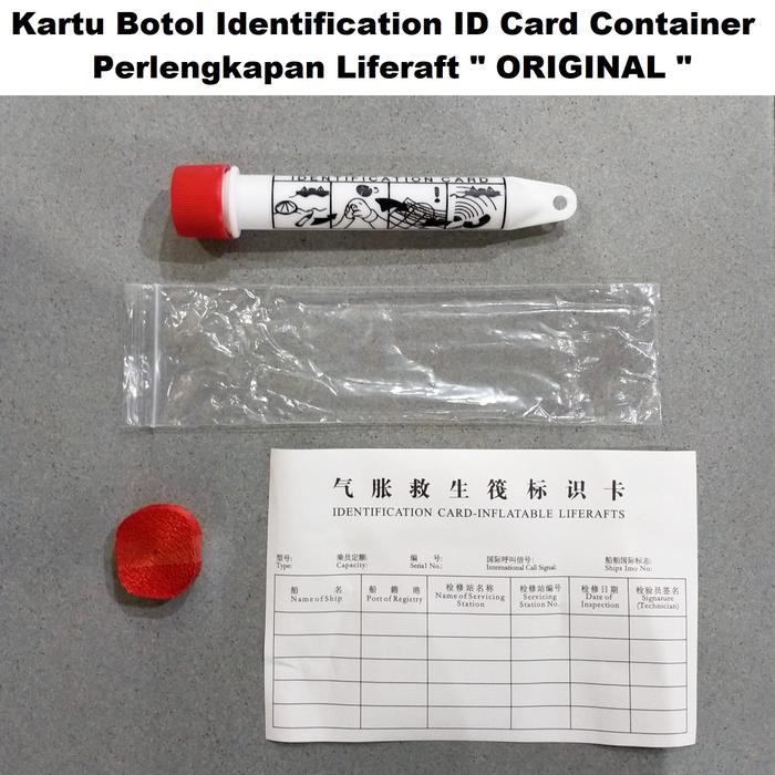 Jual Kartu Botol Identification ID Card Container Perlengkapan Liferaft ...